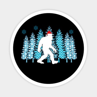 Bigfoot Santa Claus hat christmas gift Magnet